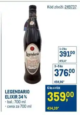 Makro Legendario Elixir 34 % nabídka