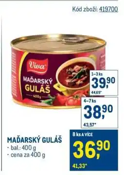 Makro Maďarský guláš nabídka