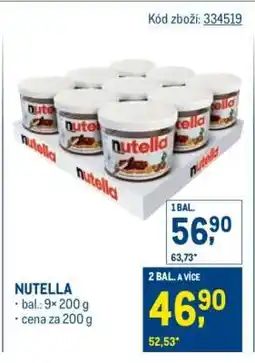 Makro Nutella nabídka