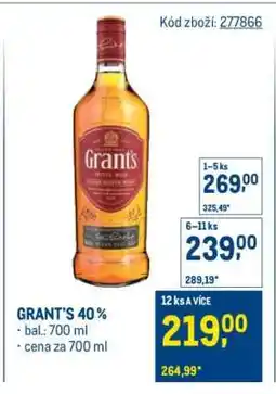 Makro Grant’s 40 % nabídka