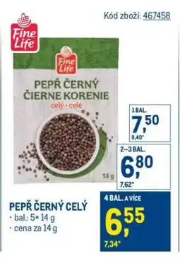 Makro Pepř černý celý nabídka