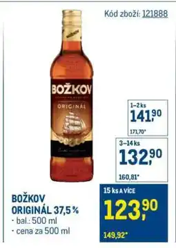 Makro Božkov Originál 37,5 % nabídka