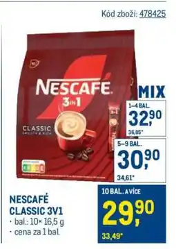 Makro Nescafé Classic 3v1 nabídka