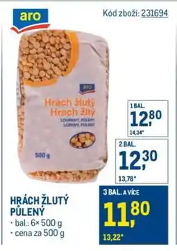 Makro Hrách žlutý půlený nabídka