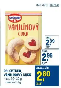 Makro Dr. Oetker Vanilínový cukr nabídka