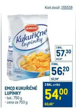 Makro Emco kukuřičné lupínky nabídka