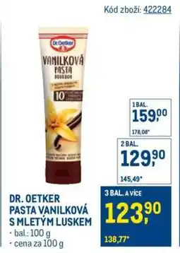 Makro Dr. Oetker pasta vanilková s mletým luskem nabídka