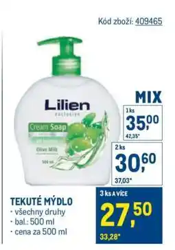 Makro Tekuté mýdlo nabídka