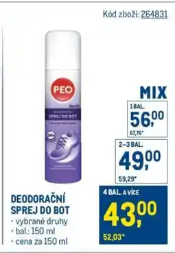 Makro Deodorační sprej do bot nabídka