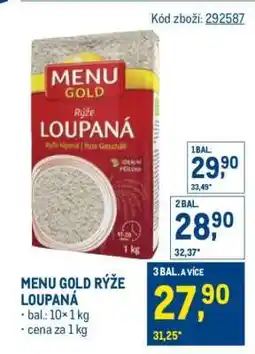 Makro Menu Gold rýže loupaná nabídka