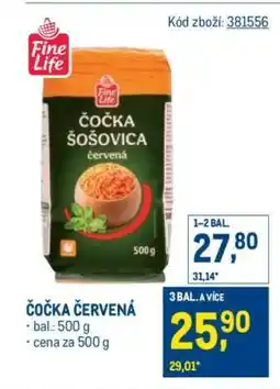 Makro Čočka červená nabídka