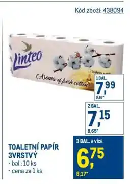 Makro Toaletní papír 3vrstvý nabídka