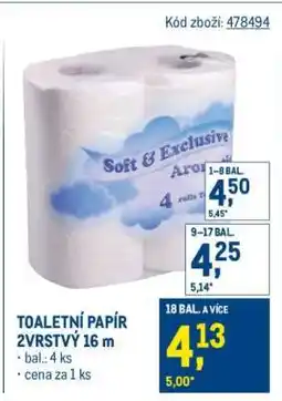Makro TOALETNÍ PAPÍR 2VRSTVÝ 16 m nabídka