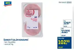 Makro Šunkový salám konzumní nabídka