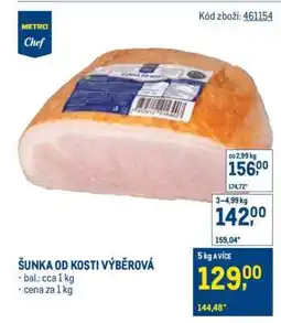 Makro Šunka od kosti výběrová nabídka