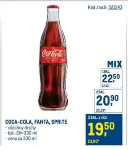 Makro Coca-Cola, Fanta, Sprite nabídka