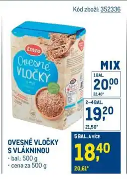 Makro Ovesné vločky s vlákninou nabídka