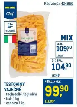 Makro Těstoviny vaječné nabídka
