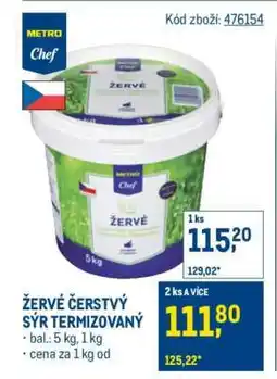 Makro ŽERVÉ ČERSTVÝ SÝR TERMIZOVANÝ nabídka