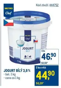 Makro JOGURT BÍLÝ 3,8% nabídka