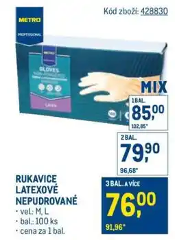Makro RUKAVICE LATEXOVÉ NEPUDROVANÉ nabídka