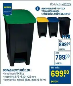 Makro ODPADKOVÝ KOŠ 120 l nabídka