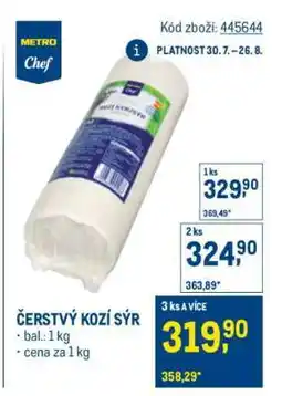 Makro Čerstvý kozí sýr nabídka
