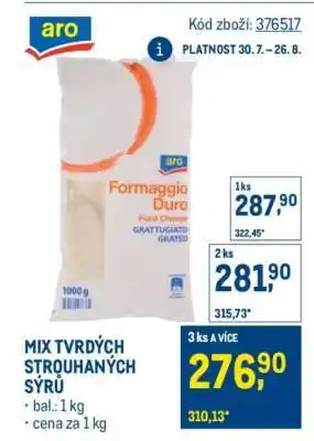 Makro Mix tvrdých strouhaných sýrů nabídka