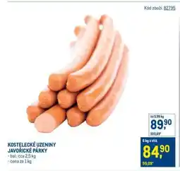 Makro KOSTELECKÉ UZENINY JAVOŘICKÉ PÁRKY nabídka