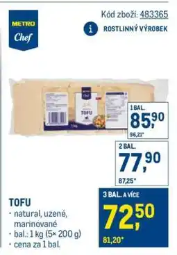 Makro Tofu nabídka