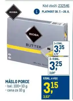 Makro MÁSLO PORCE nabídka