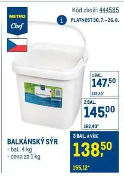 Makro Balkánský sýr nabídka