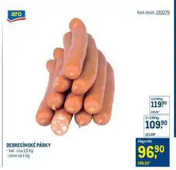 Makro Debrecínské párky nabídka
