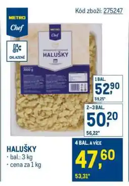 Makro Halušky nabídka