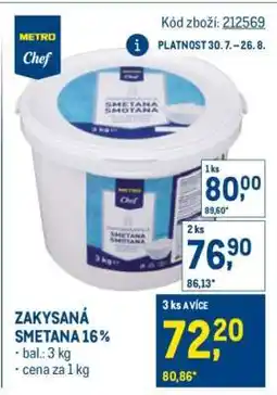 Makro Zakysaná smetana 16% nabídka