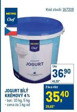 Makro JOGURT BÍLÝ KRÉMOVÝ 4 % nabídka