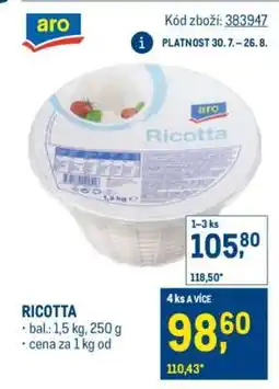 Makro Ricotta nabídka