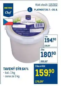 Makro Tavený sýr 64 % nabídka
