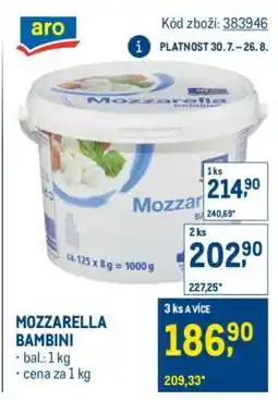 Makro MOZZARELLA BAMBINI nabídka