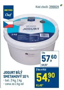 Makro Jogurt bílý smetanový 10 % nabídka