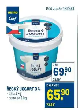 Makro Řecký jogurt 0% nabídka