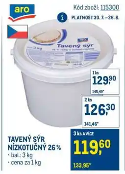 Makro Tavený sýr nízkotučný 26 % nabídka