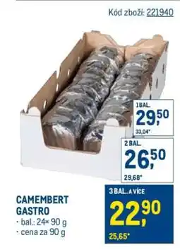 Makro Camembert gastro nabídka