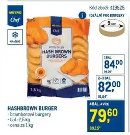 Makro Hashbrown burger nabídka