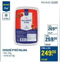 Makro OVOCNÉ PYRÉ MALINA nabídka