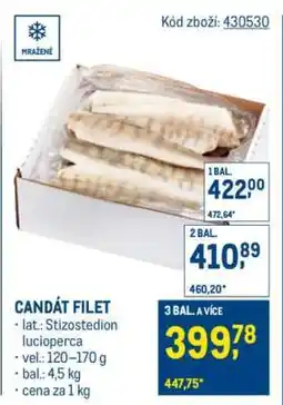 Makro Candát – filet nabídka