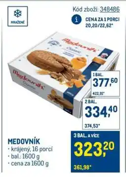 Makro Medovník nabídka