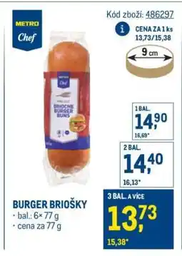 Makro BURGER BRIOŠKY nabídka