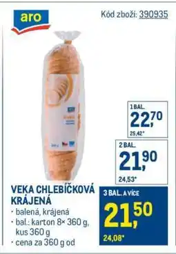 Makro Veka chlebíčková krájená nabídka