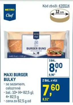 Makro Maxi burger bulky nabídka